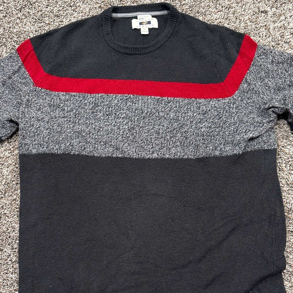 Joseph Abboud Men's Crewneck Sweater - Black, Gray, and Red